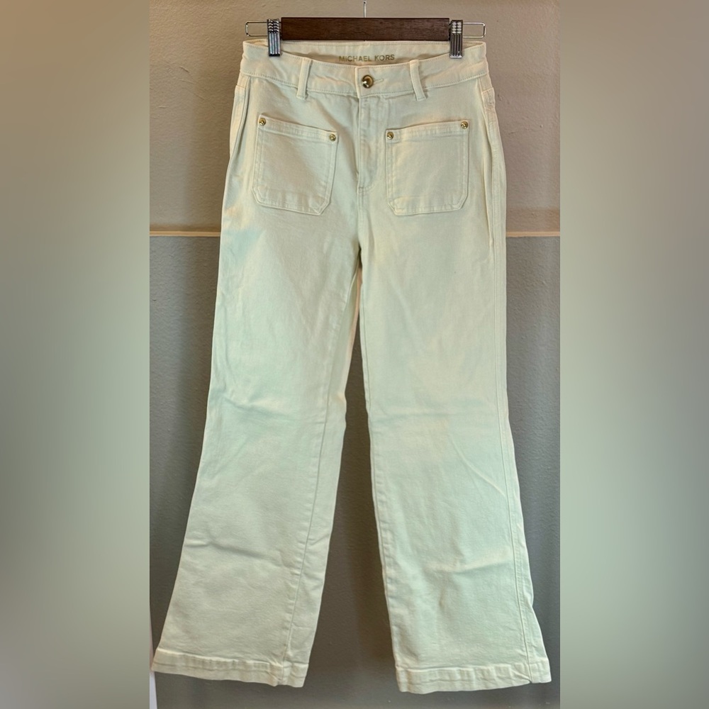 Michael Kors Light Cream Flare Pants